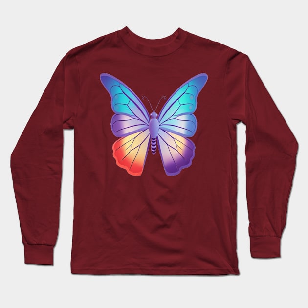 butterfly Long Sleeve T-Shirt by HTA DESIGNS